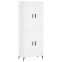 Aparador alto madera contrachapada blanco 69,5x34x180 cm