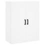 Aparador alto madera contrachapada blanco 69,5x34x180 cm