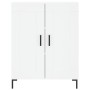 Aparador alto madera contrachapada blanco 69,5x34x180 cm