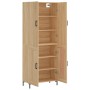 Aparador alto madera contrachapada color roble 69,5x34x180 cm