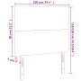 Kopfteile 2 Einheiten aus dunkelgrauem Stoff 100x5x78/88 cm von vidaXL, Kopf- und Fußteile - Ref: Foro24-3116043, Preis: 68,8...