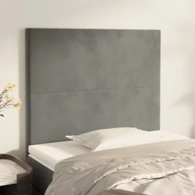 Kopfteile 2 Einheiten aus hellgrauem Samt 80x5x78/88 cm von vidaXL, Kopf- und Fußteile - Ref: Foro24-3116082, Preis: 54,01 €,...