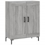 Aparador alto madera contrachapada gris sonoma 69,5x34x180 cm