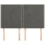 Cabeceros 4 unidades terciopelo gris oscuro 72x5x78/88 cm de vidaXL, Cabeceros y pies de cama - Ref: Foro24-3116241, Precio: ...