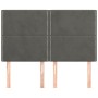 Kopfteile 4 Einheiten dunkelgrauer Samt 72x5x78/88 cm von vidaXL, Kopf- und Fußteile - Ref: Foro24-3116241, Preis: 83,61 €, R...