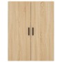 Aparador alto madera contrachapada color roble 69,5x34x180 cm