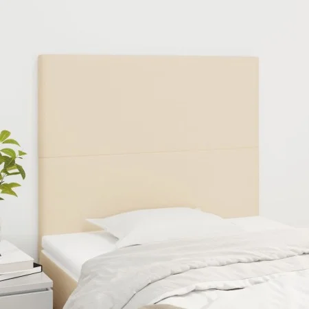 Cabeceros 2 unidades de tela color crema 100x5x78/88 cm de vidaXL, Cabeceros y pies de cama - Ref: Foro24-3116047, Precio: 73...