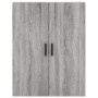 Aparador alto madera contrachapada gris sonoma 69,5x34x180 cm