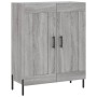 Aparador alto madera contrachapada gris sonoma 69,5x34x180 cm