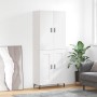 Aparador alto madera contrachapada blanco 69,5x34x180 cm