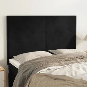 Kopfteile 4 Einheiten aus schwarzem Samt 72x5x78/88 cm von vidaXL, Kopf- und Fußteile - Ref: Foro24-3116102, Preis: 111,13 €,...