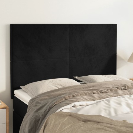 Kopfteile 4 Einheiten aus schwarzem Samt 72x5x78/88 cm von vidaXL, Kopf- und Fußteile - Ref: Foro24-3116102, Preis: 108,55 €,...