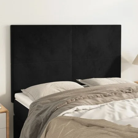 Kopfteile 4 Einheiten aus schwarzem Samt 72x5x78/88 cm von vidaXL, Kopf- und Fußteile - Ref: Foro24-3116102, Preis: 110,03 €,...
