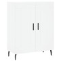 Aparador alto madera contrachapada blanco 69,5x34x180 cm