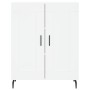 Aparador alto madera contrachapada blanco 69,5x34x180 cm