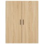 Aparador alto madera contrachapada color roble 69,5x34x180 cm