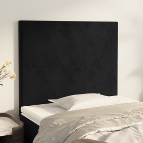 Headboards 2 units of black velvet 100x5x78/88 cm by vidaXL, Headboards and footboards - Ref: Foro24-3116096, Price: 73,74 €,...