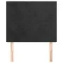 Cabeceros 2 unidades de terciopelo negro 100x5x78/88 cm de vidaXL, Cabeceros y pies de cama - Ref: Foro24-3116096, Precio: 69...