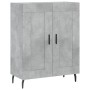Aparador alto madera contrachapada gris hormigón 69,5x34x180 cm