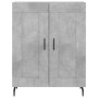 Aparador alto madera contrachapada gris hormigón 69,5x34x180 cm