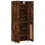 Aparador alto madera contrachapada roble ahumado 69,5x34x180 cm