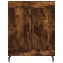 Aparador alto madera contrachapada roble ahumado 69,5x34x180 cm