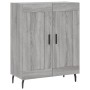 Aparador alto madera contrachapada gris sonoma 69,5x34x180 cm