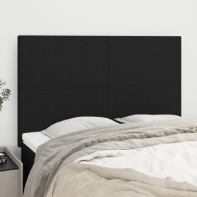 Headboards 4 units black fabric 72x5x78/88 cm by vidaXL, Headboards and footboards - Ref: Foro24-3116052, Price: 92,73 €, Dis...