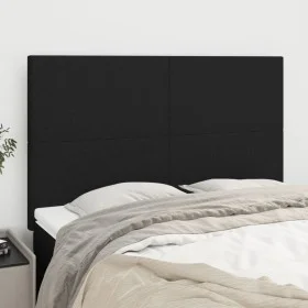 Headboards 4 units black fabric 72x5x78/88 cm by vidaXL, Headboards and footboards - Ref: Foro24-3116052, Price: 96,00 €, Dis...