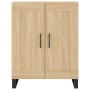 Aparador alto madera contrachapada color roble 69,5x34x180 cm