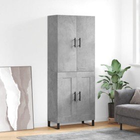 Aparador alto madera contrachapada gris hormigón 69,5x34x180 cm Aparador alto madera contrachapada gris hormigón 69,5x34x180 cm