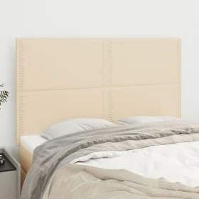 Headboards 4 units cream-colored fabric 72x5x78/88 cm by vidaXL, Headboards and footboards - Ref: Foro24-3116195, Price: 82,5...