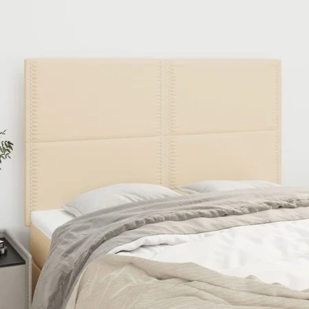 Kopfteile 4 Einheiten aus cremefarbenem Stoff 72x5x78/88 cm von vidaXL, Kopf- und Fußteile - Ref: Foro24-3116195, Preis: 82,9...