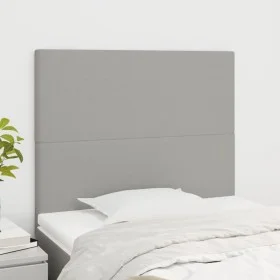 Headboards 2 units of light gray fabric 90x5x78/88 cm by vidaXL, Headboards and footboards - Ref: Foro24-3116034, Price: 57,5...