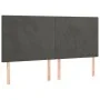 Headboards 4 units of dark gray velvet 80x5x78/88 cm by vidaXL, Headboards and footboards - Ref: Foro24-3116107, Price: 103,7...