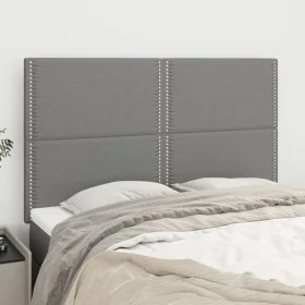 Headboards 4 units dark gray fabric 72x5x78/88 cm by vidaXL, Headboards and footboards - Ref: Foro24-3116191, Price: 84,75 €,...