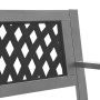 Banco de jardín acero negro 120 cm