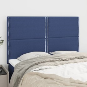 Kopfteile 4 Einheiten aus blauem Stoff 72x5x78/88 cm von vidaXL, Kopf- und Fußteile - Ref: Foro24-3116196, Preis: 83,94 €, Ra...