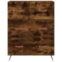 Aparador alto madera contrachapada roble ahumado 69,5x34x180 cm