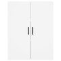 Aparador alto madera contrachapada blanco 69,5x34x180 cm