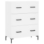 Aparador alto madera contrachapada blanco 69,5x34x180 cm