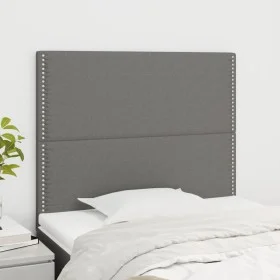 Headboards 2 units of dark gray fabric 100x5x78/88 cm by vidaXL, Headboards and footboards - Ref: Foro24-3116183, Price: 49,1...