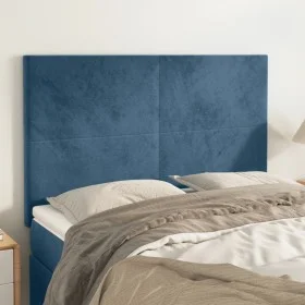 Headboards 4 units dark blue velvet 72x5x78/88 cm by vidaXL, Headboards and footboards - Ref: Foro24-3116104, Price: 90,39 €,...