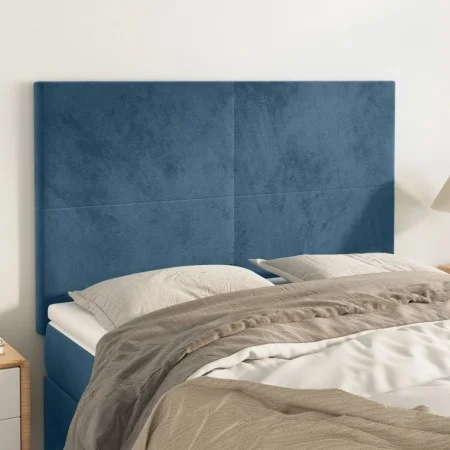 Kopfteile 4 Einheiten dunkelblauer Samt 72x5x78/88 cm von vidaXL, Kopf- und Fußteile - Ref: Foro24-3116104, Preis: 90,15 €, R...