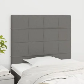 Headboards 2 units of dark gray fabric 90x5x78/88 cm by vidaXL, Headboards and footboards - Ref: Foro24-3116315, Price: 55,85...