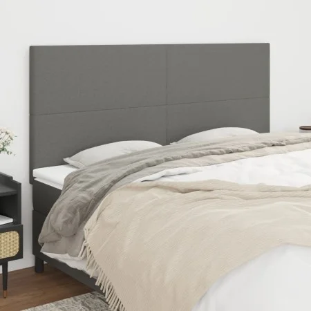Kopfteile 4 Einheiten aus dunkelgrauem Stoff 80x5x78/88 cm von vidaXL, Kopf- und Fußteile - Ref: Foro24-3116059, Preis: 114,1...