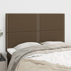 Kopfteile 4 Einheiten dunkelbrauner Stoff 72x5x78/88 cm von vidaXL, Kopf- und Fußteile - Ref: Foro24-3116193, Preis: 84,28 €,...