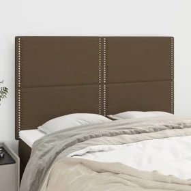 Kopfteile 4 Einheiten dunkelbrauner Stoff 72x5x78/88 cm von vidaXL, Kopf- und Fußteile - Ref: Foro24-3116193, Preis: 83,26 €,...