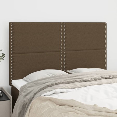 Kopfteile 4 Einheiten dunkelbrauner Stoff 72x5x78/88 cm von vidaXL, Kopf- und Fußteile - Ref: Foro24-3116193, Preis: 84,28 €,...