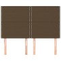 Headboards 4 units dark brown fabric 72x5x78/88 cm by vidaXL, Headboards and footboards - Ref: Foro24-3116193, Price: 84,28 €...